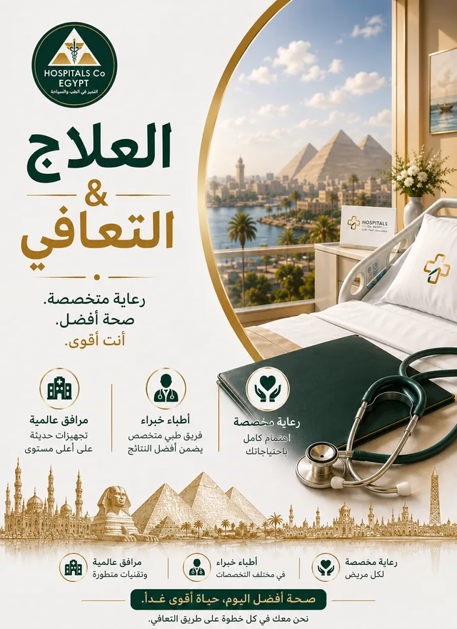 غرفة بمستشفى تطل على النيل والأهرامات